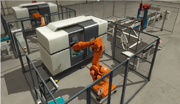 Figure 8 Robot based Processing Station Factory I/O [49] 