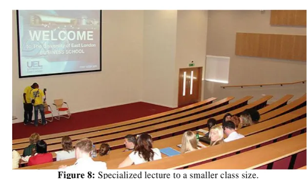 Figure 8: Specialized lecture to a smaller class size. 