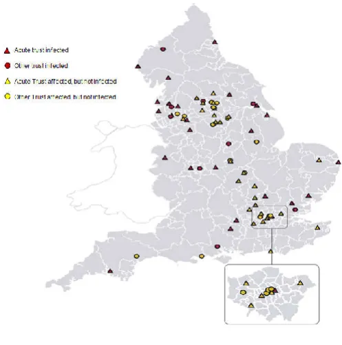 Fig 1 Trusts affected by the cyber attack 