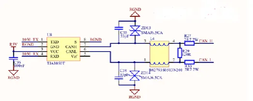 Figure 7  RS485 interface circuit 