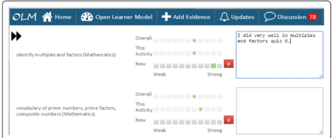Fig. 3 Example of a self-assessment in the Next-TELL OLM