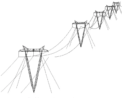 Fig. 2-9. Schematic of the test layout and the names of the tested towers. 