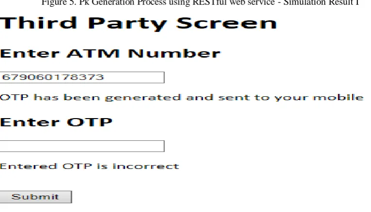 Figure 5. Pk Generation Process using RESTful web service - Simulation Result I 