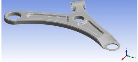 Fig. 7. Baseline Lower Control Arm for FEA 