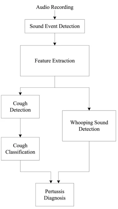 Fig 1. Block diagram of the automatic pertussis identification algorithm.