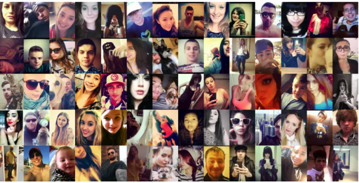 Figure 1.4: Examples of images in the Selfie dataset.