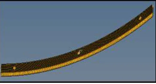 Fig. 1: CAD Model of Mono Leaf Spring of Alto800 Car 