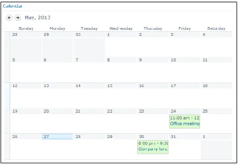 Figure 10 – Monthly calendar