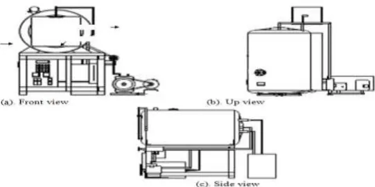 Figure 2. Arrangement of Vacuum drying machine model 