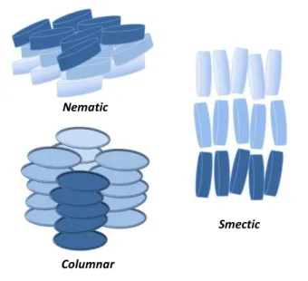Fig. 2 Cartoon representations of nematic and smectic packing of 