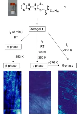 Fig. 5 A molecular gelator that when deposited to form a xerogel, doped 