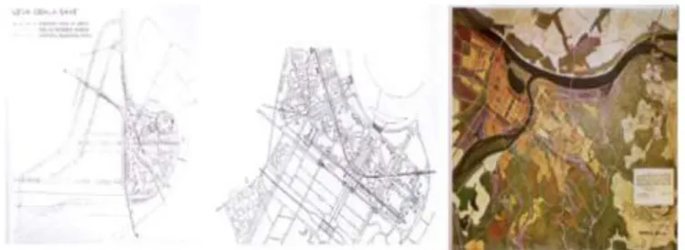 Fig. 1: Old and New Belgrade. A scale comparison  