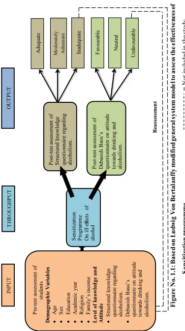 Figure No. 1.1: Based on Ludwig Von Bertalanffy modified general system model to assess the effectiveness of 