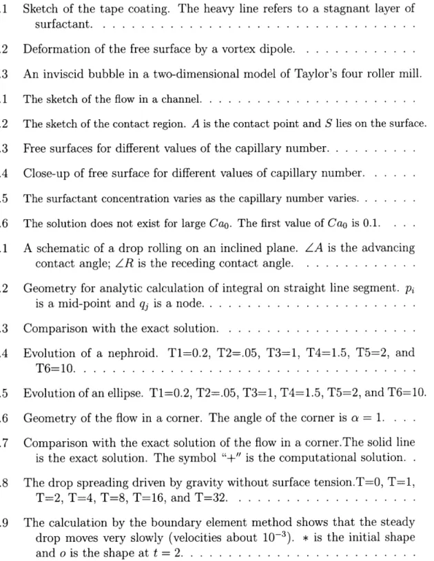 Figure	 Page 1.1	 Sketch of the tape coating. The heavy line refers to a stagnant layer of