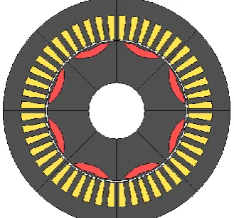 Fig. 1  2-D representation of the studied motor.