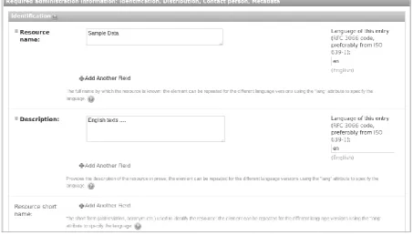 Figure 3: Describing/uploading user-owned datasets 
