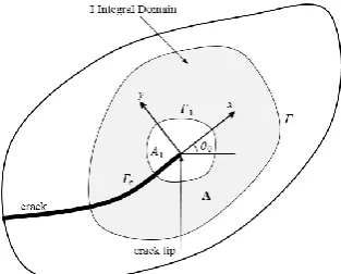 Figure 3.  The contour Γ and its interior area A 