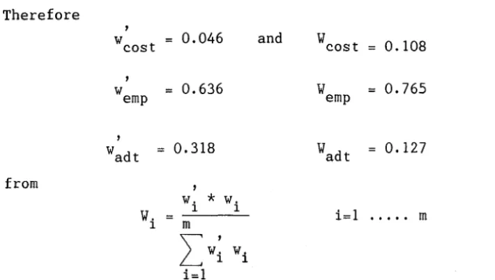 TABLE 7,5 ALTERNATIVES 