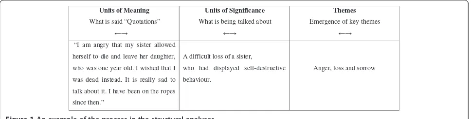 Figure 1 An example of the process in the structurel analyses.