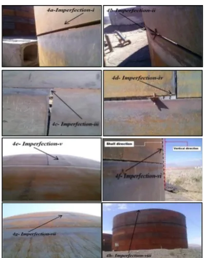 Figure 2. Circumferential sheets installation process in the body of tank and generation of different imperfections  