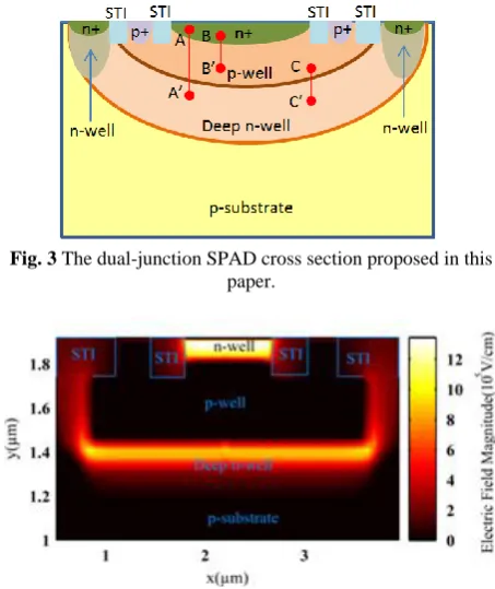 Fig. 3  The dual-junction SPAD cross section proposed in this paper. 