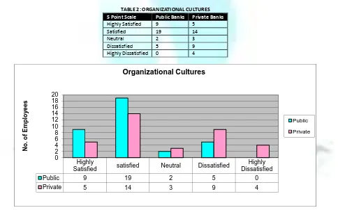 TABLE 2: ORGANIZATIONAL CULTURES 