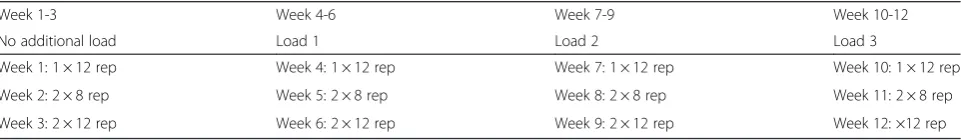 Table 1 Training volume
