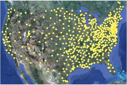 Figure 1: Points representing the United States.