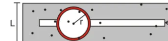 Figure 2. Another cartoon of the guard area technique used to es-timate the radial distribution function