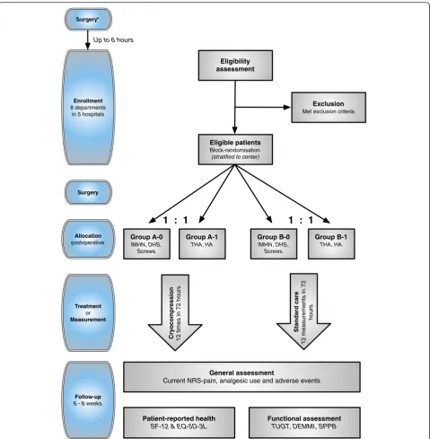 Fig. 1 GRAPES-trial flowchart. * Patient enrollment is allowed up to 6 h postoperative