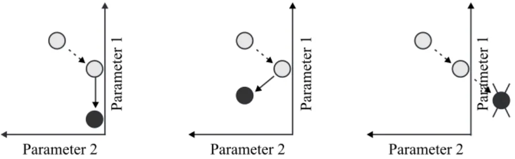 Figure 3.1: Boundary conditions in the PSO algorithm.