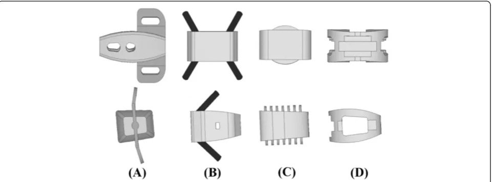 Figure 1 Front and side views of the four ALIF cages were used in this study. (A) Latero