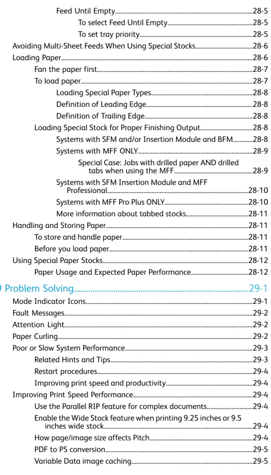 tabs when using the MFF................................................28-9 Systems with SFM Insertion Module and MFF