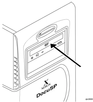 Figure 1-18   DVD/CD-RW drive location on the Sun Blade 2500 or or  Sun W1100z