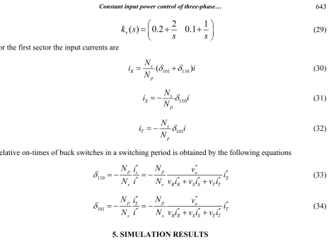 Table 2 compares the output voltage ripple for different values of voltage decrease in one phase for 