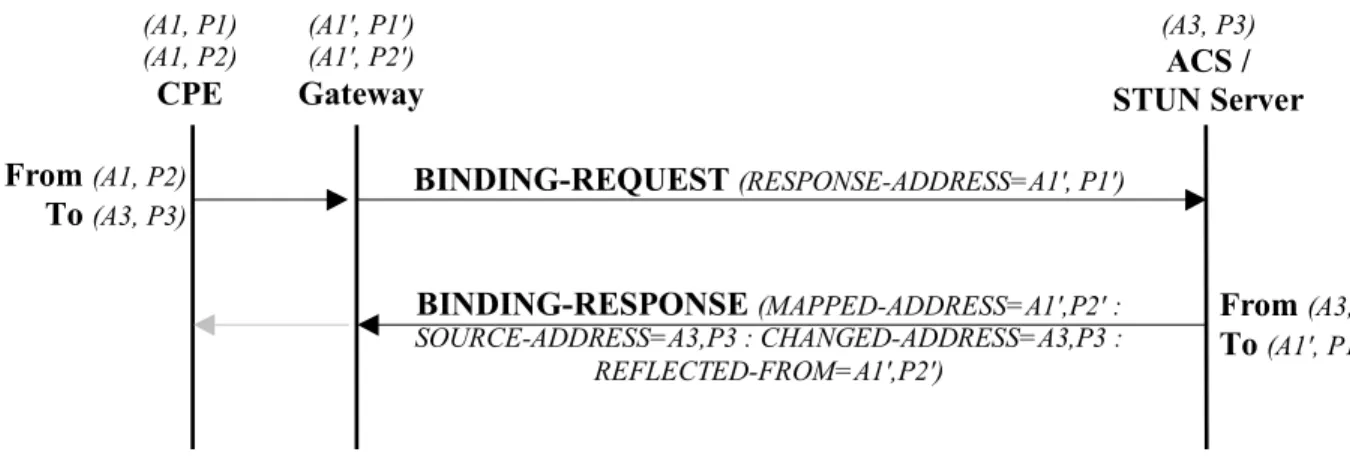 Figure 4 – Binding Request from secondary source port for binding timeout discovery 