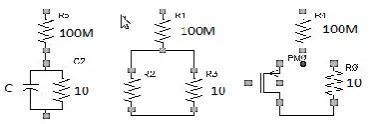 Figure 1.  Stuck-open and Stuck-short fault models for capacitor, resistor, and MOSFET  