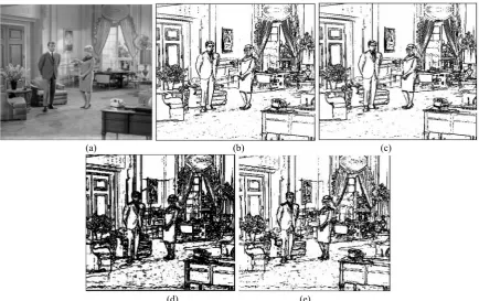 Figure 5. (a) Original Image (b) Prewitt method (c) Sobel method (d) Canny method (e) proposed method