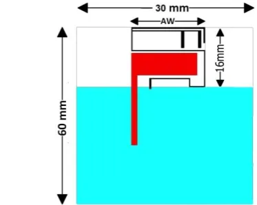 Figure 1.  Geometry of the proposed multiband antenna element  