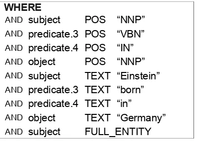 Figure 1 shows the sentence viewnotated in the top input ﬁelds, and the parsed sen-MINER of PROP-, with the example sentence entered and an-tence shown in the center panel.