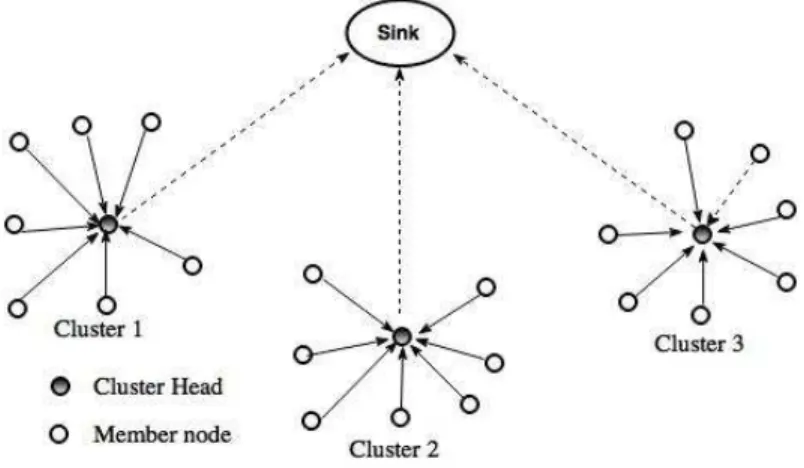 Figure 5: WSNs Cluster-based Topology