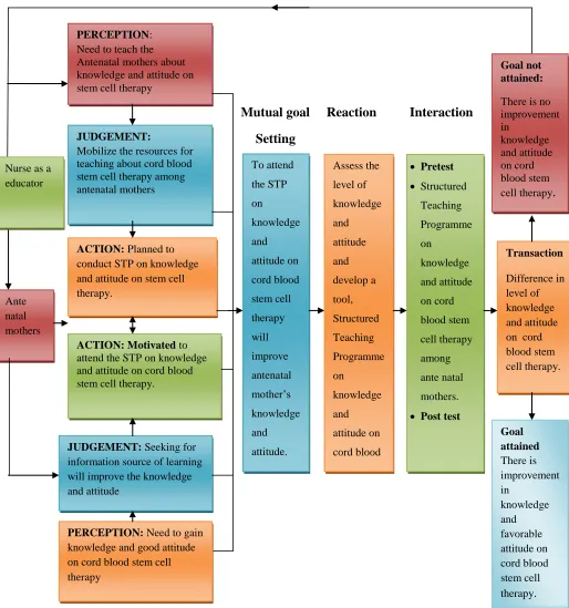 Fig. 1 Conceptual Framework Based on Modified Imogene King‟s Goal Attainment Model
