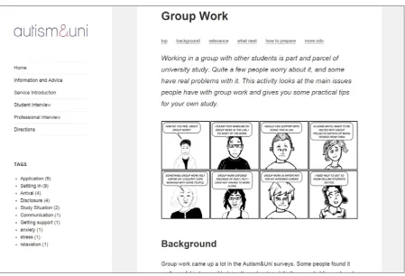 Figure 1: Visual design and navigation of the first toolkit prototype 