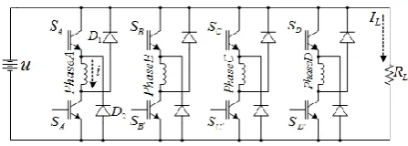 Figure 1. 4-phase asymmetrical bridge converter 