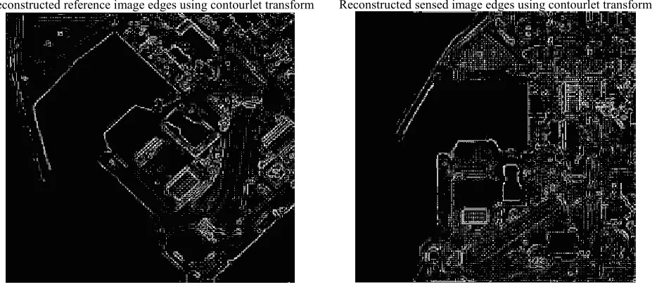 Fig. 11 Extracted edges after applying: (a) real wavelet transform , (b) dual-tree complex wavelet transform, (c) contourlet transform