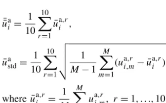 Figure 5. misﬁta,r − misﬁtb,r (a) and REa,r − REb,r (b) w.r.t. ensemble size. ETPF is shown in blue, ETKF in red, and the zero level inblack