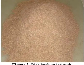 Figure 3. Rice husk under study