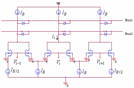 Fig. 4 A 3-pixel slice of the focus processor  