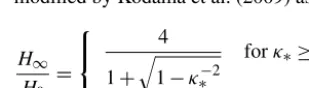 Fig. 2b. Figure 13 shows the comparison of the values eval-uated using Eq. (16) of Yue and Mei (1980) and those deter-mined from the numerical simulation using Eq