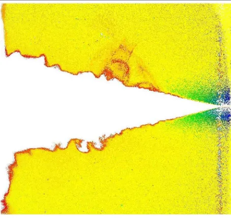 Figure 3.19 - Green absorption image of jet, boundaries –1% to 1% 
